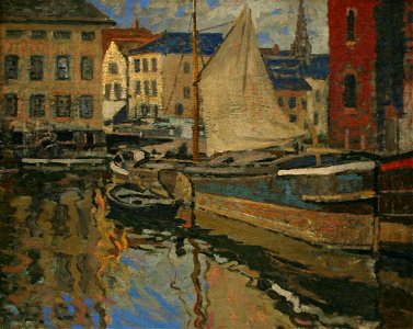 'On the Canal, Bruges' by Walter Elmer Schofield