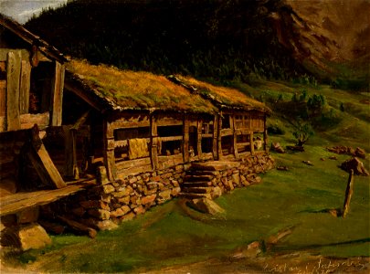 August Schneider - Farmhouse in Setesdal - NG.M.04172 - National Museum of Art, Architecture and Design