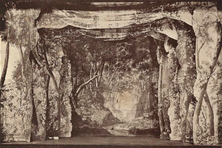 Schloß-Theater in Ludwigsburg Walddekoration aus dem 18. Jahrhundert Modell in Stuttgart, Landes-Theater