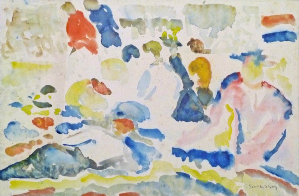 Schmalzigaug (1915-1917) - Figuren op het strand van Scheveningen