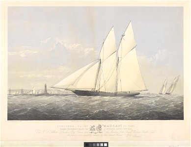 Schooner Yacht Mad Cap 70 Tons Winning the Prince of Wales Cup at Plymouth, August 25th 1864 RMG PY8754