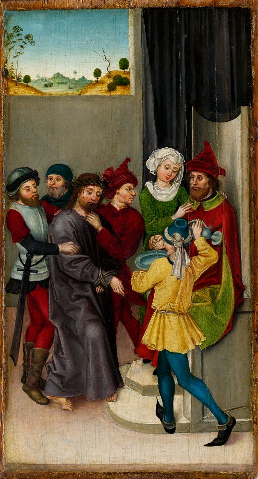 Ludwig Schongauer - Christus vor Pilatus (Metropolitan Museum of Art)