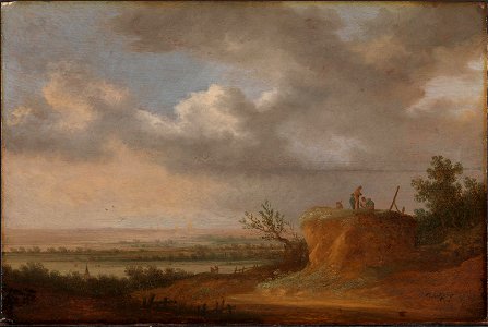 Johannes Schoeff - Dutch Landscape - NG.M.01376 - National Museum of Art, Architecture and Design. Free illustration for personal and commercial use.