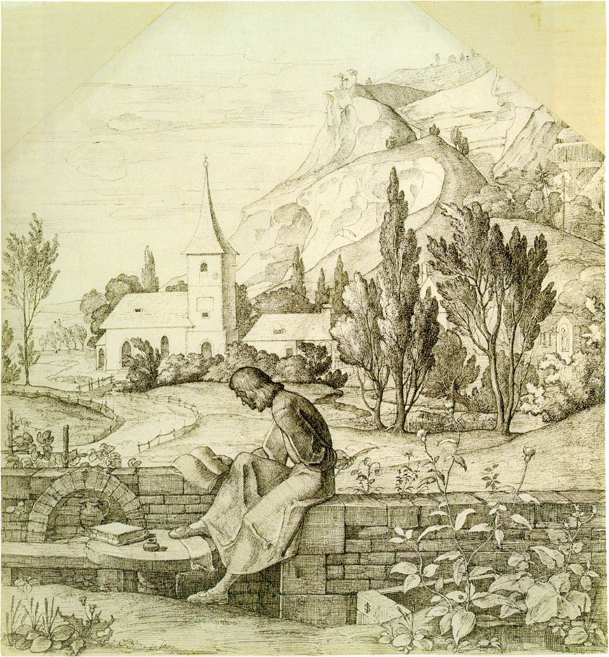 Schnorr von Carolsfeld - Lesender Dichter in der Landschaft