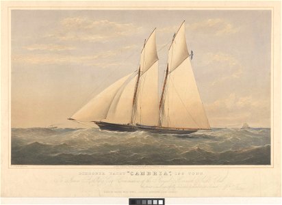 Schooner Yacht Cambria, 199 Tons. Royal Harwich Yacht Club RMG PY8769