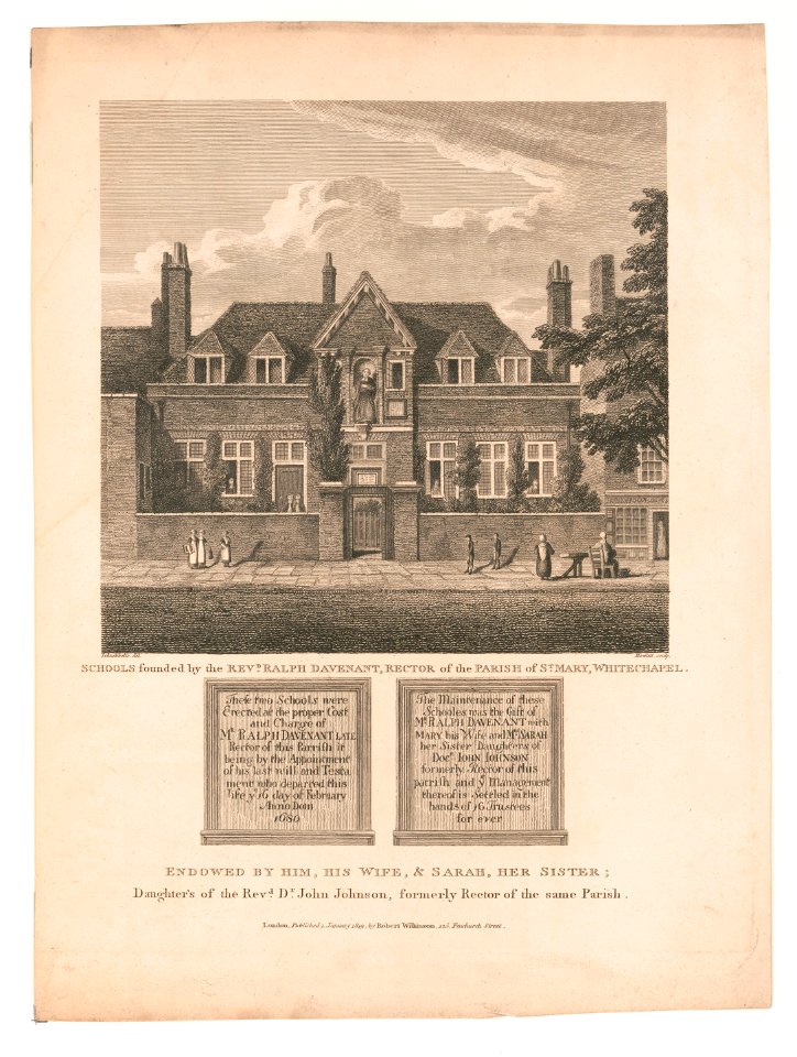 Schools founded by the Revd. Ralph Davenant, Rector of Parish of St. Mary, White Chapel LCCN2004670289