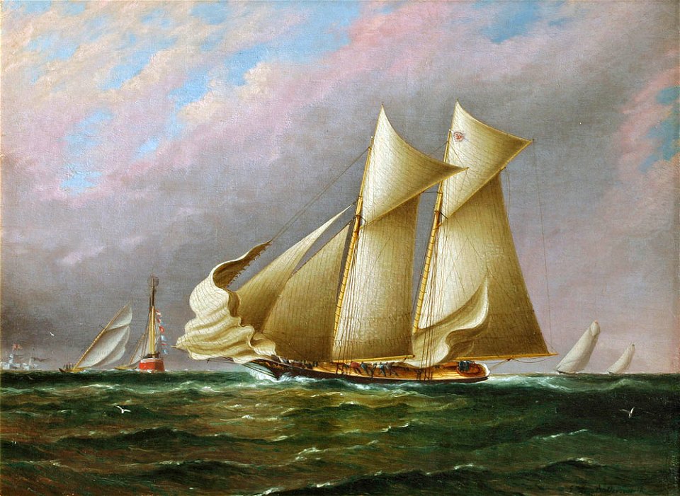 Schooner Idler, New York Yacht Club Regatta by James E. Buttersworth