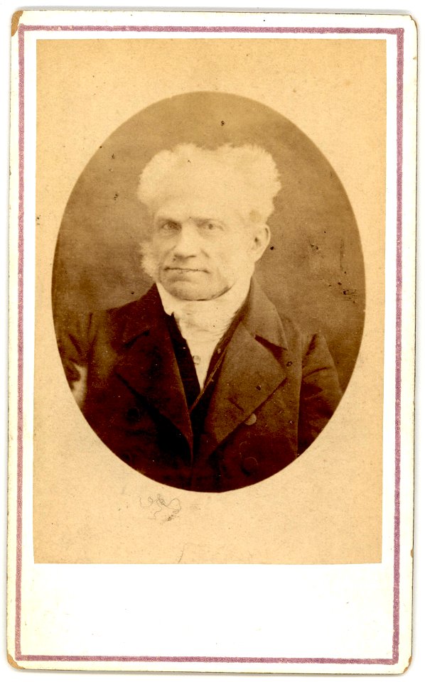 Schopenhauer carte de visite by Hof-Photograph Hermann Gnther, c. 1855-1860
