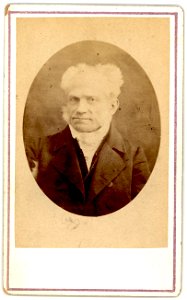 Schopenhauer carte de visite by Hof-Photograph Hermann Gnther, c. 1855-1860