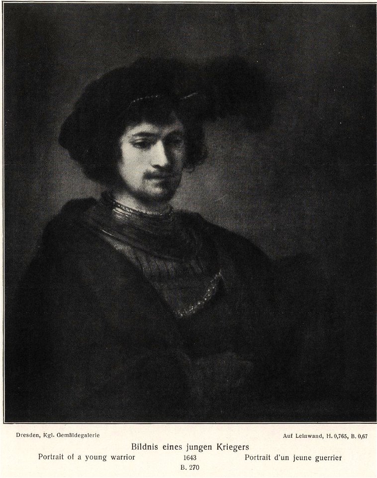 School of Rembrandt - Portrait of a Young Warrior - Dresden