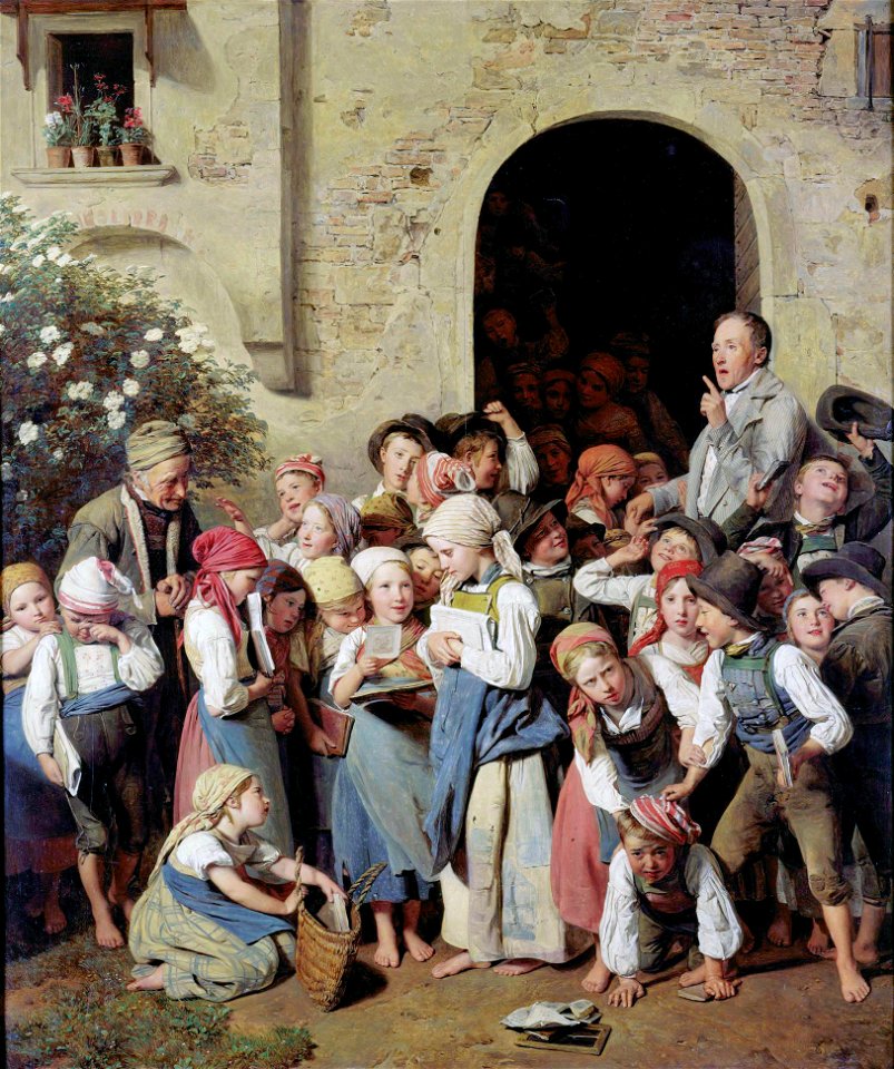School's out, by Ferdinand Georg Waldmüller