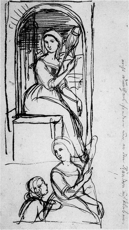 Schnorr von Carolsfeld - Studie zur Vittoria Caldoni