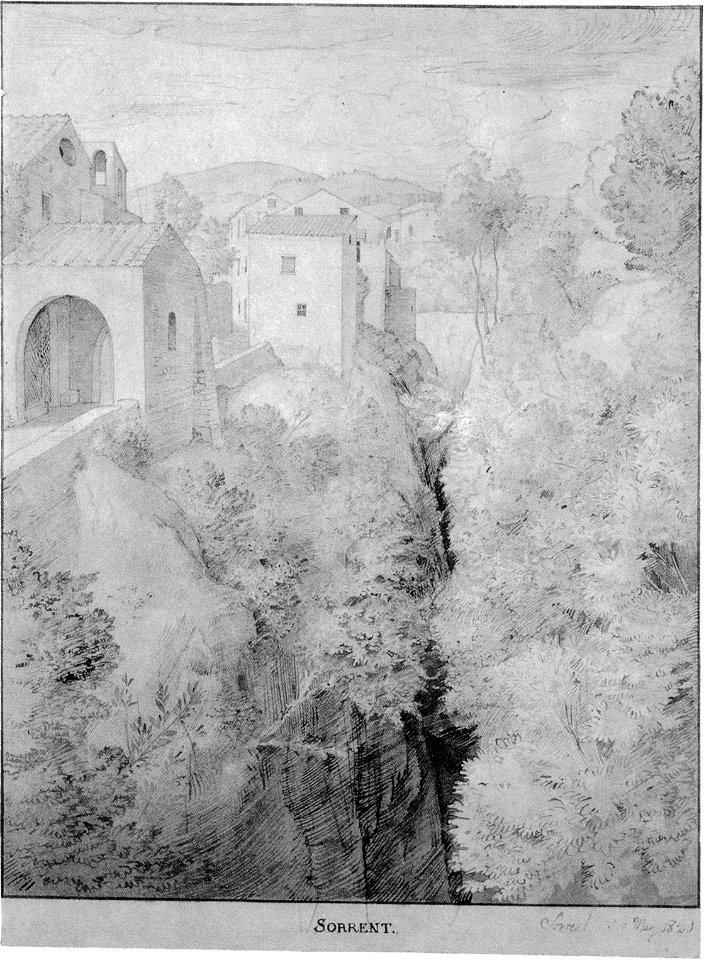 Schnorr von Carolsfeld - Sorrent, Blick in die Schlucht