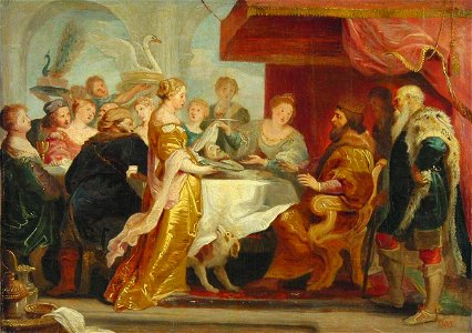School of Peter Paul Rubens - The Feast of Herod. Free illustration for personal and commercial use.
