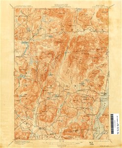 Schroon Lake New York USGS topo map 1895. Free illustration for personal and commercial use.