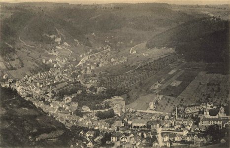 Schramberg, Baden-Württemberg - Stadtansicht (Zeno Ansichtskarten). Free illustration for personal and commercial use.
