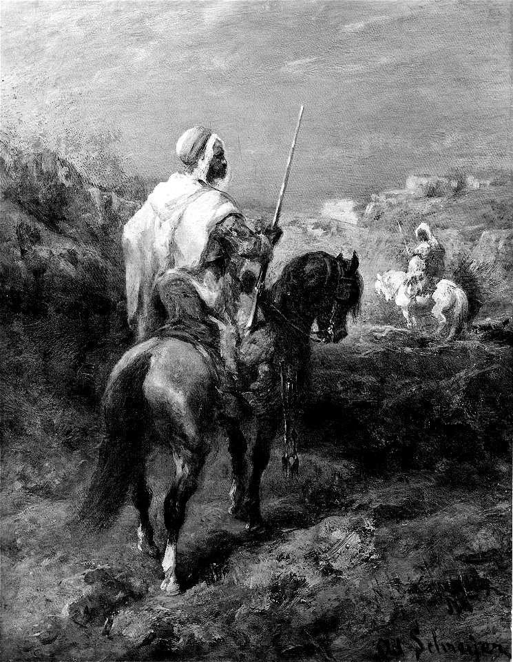 Adolf Schreyer - Two Arab Horsemen - 30.500 - Museum of Fine Arts