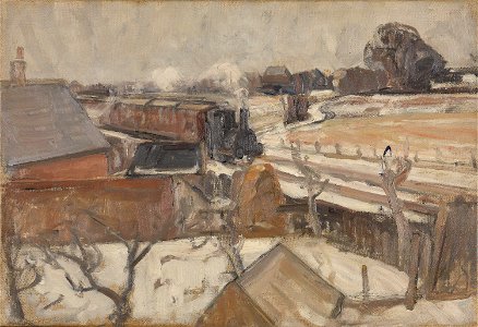 Karl Schou - Toget kommer - NG.M.01908 - National Museum of Art, Architecture and Design