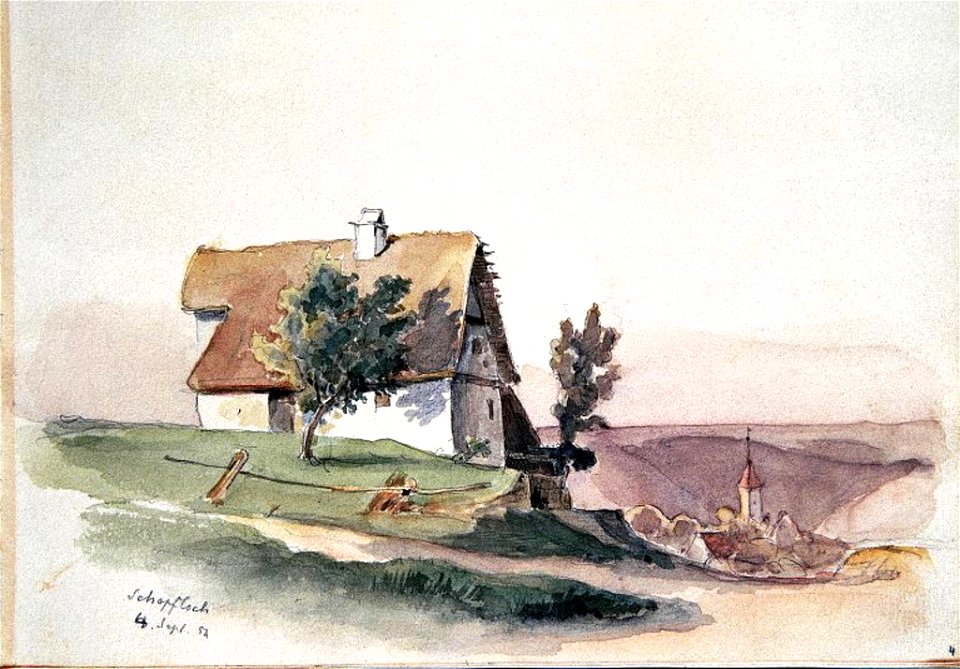 Schopfloch - Zeichnung von Eduard von Kallee 1854