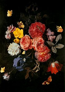 Otto Marseus van Schrieck - Vase of Flowers with Butterflies - WGA21065