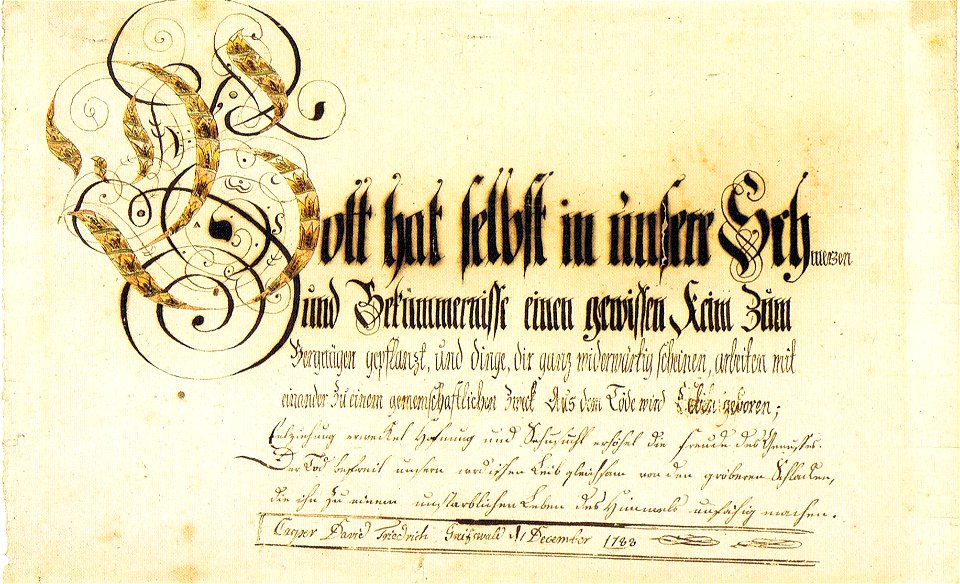 Schriftübung Caspar David Friedrich