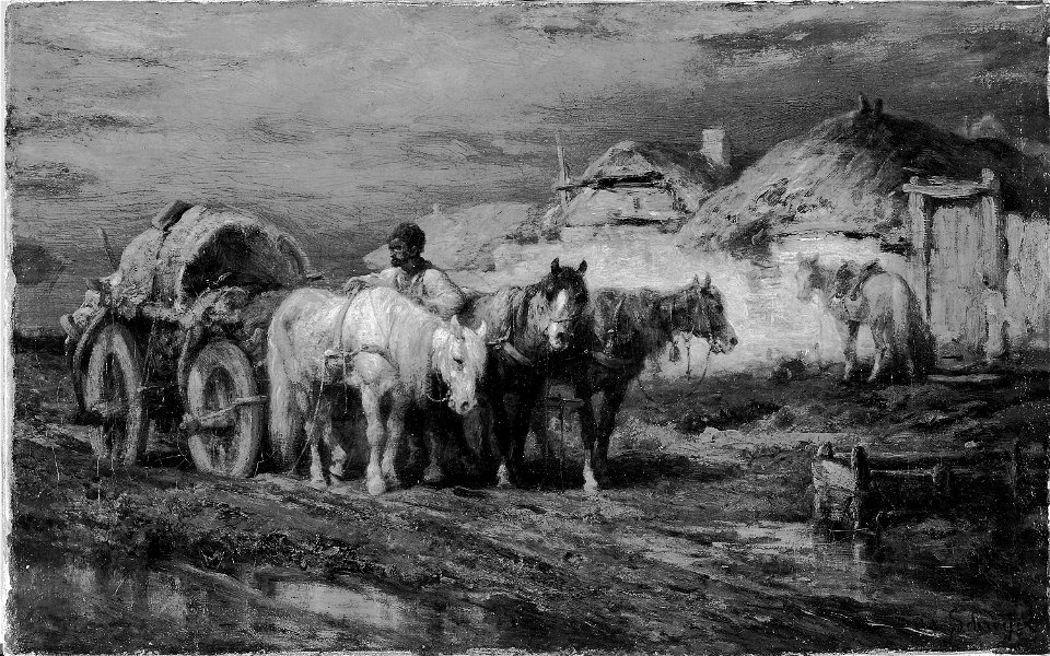 Adolphe Schreyer - Peasants and Horses - 1970.1033 - Art Institute of Chicago