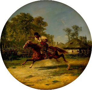 Adolph Schreyer - Reitender Kosake (1857)