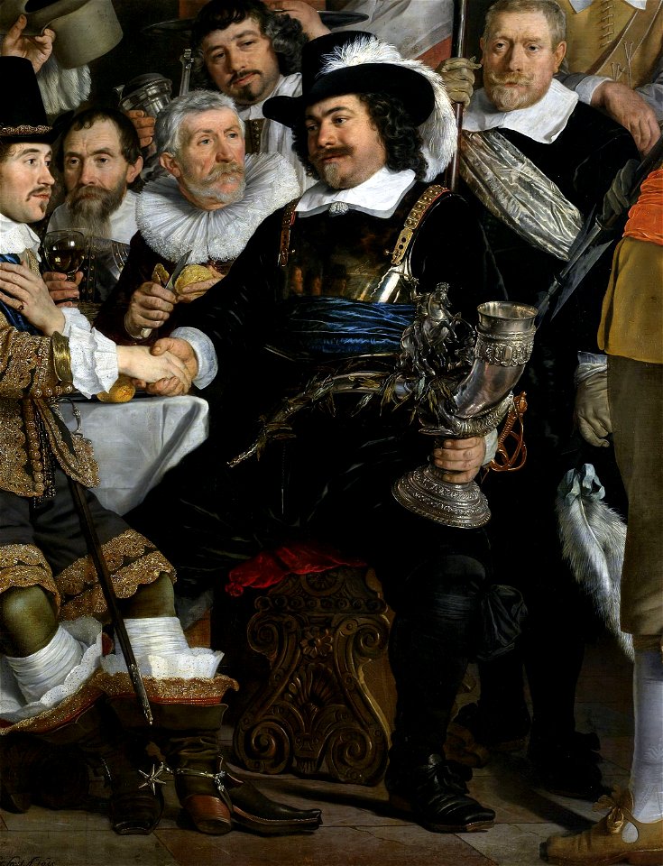 Schuttersmaaltijd ter viering van de Vrede van Munster Rijksmuseum SK-C-2 (cropped)