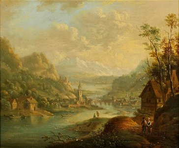 Christan Georg Schütz Rheinlandschaft im Abendlicht