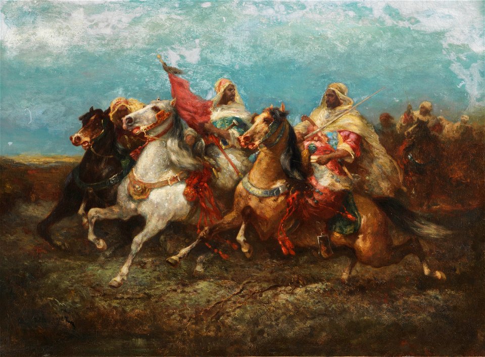Adolf Schreyer Reitende Araber mit Gefolge