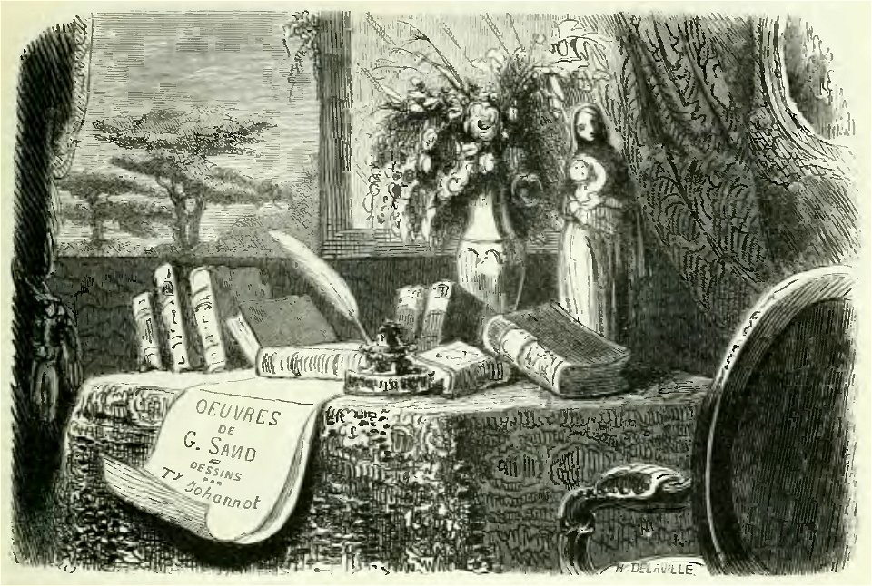Sand - Œuvres illustrées de George Sand, vol 1, 1852 (page 7 crop)