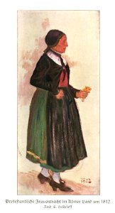 Schwabenalb Tafel31B, Protestantische Frauentracht Ulmer Land 1812, Lauxmann