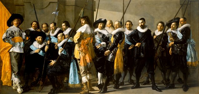 Schutters van wijk XI onder leiding van kapitein Reynier Reael, bekend als ‘De magere compagnie’ Rijksmuseum SK-C-374