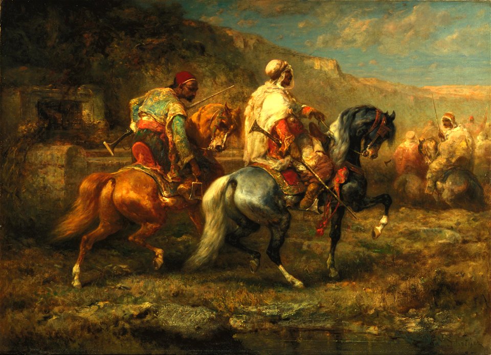 Adolf Schreyer - A La Fontaine