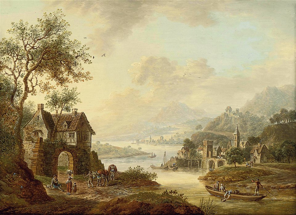 Christian Georg Schütz d.Ä. - Rheinlandschaft mit Burgruine