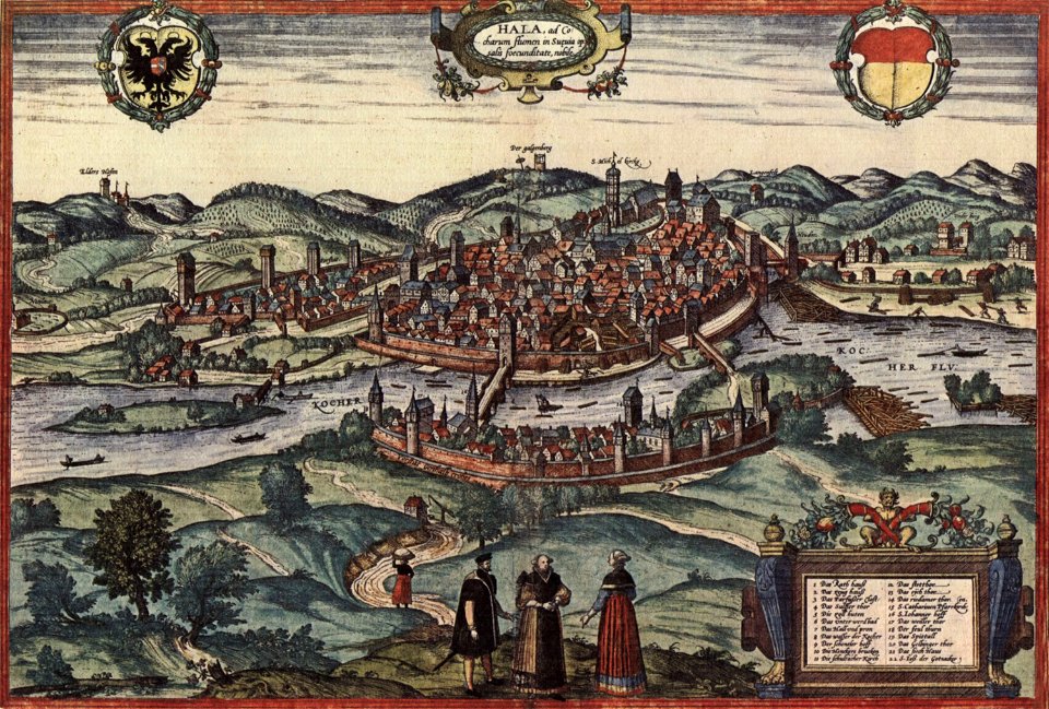 Schwaebisch Hall 1580 Frans Hogenberg
