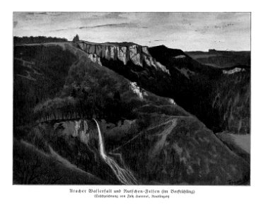 Schwabenalb S147, Uracher Wasserfall Rutschen Felsen, F. Hummel