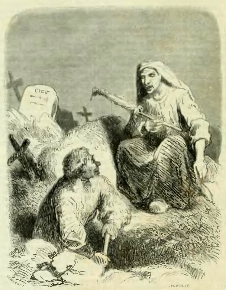 Sand - Œuvres illustrées de George Sand, vol 2, 1852 (page 126 crop)