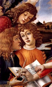 Sandro Botticelli - Madonna of the Magnificat (detail) - WGA02716. Free illustration for personal and commercial use.