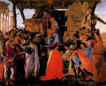 Sandro Botticelli - Adoration of the Magi - WGA2702. Free illustration for personal and commercial use.