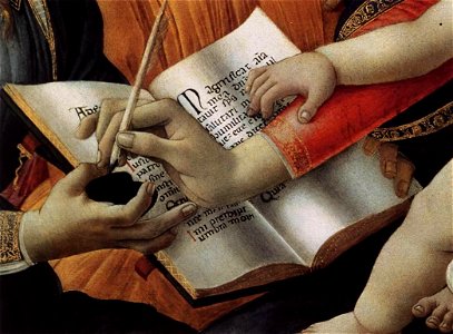 Sandro Botticelli - Madonna of the Magnificat (detail) - WGA02717. Free illustration for personal and commercial use.