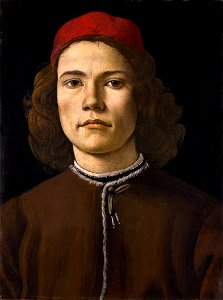 Sandro Botticelli - Portrait of a Young Man. Free illustration for personal and commercial use.