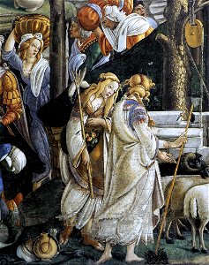 Sandro Botticelli - The Trials and Calling of Moses (detail) - WGA2740