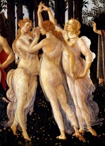 Sandro Botticelli - Three Graces in Primavera. Free illustration for personal and commercial use.