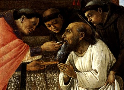 Sandro Botticelli - The Last Communion of St Jerome (detail) - WGA2834
