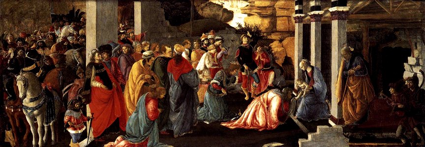 Sandro Botticelli - Adoration of the Magi - WGA2686. Free illustration for personal and commercial use.