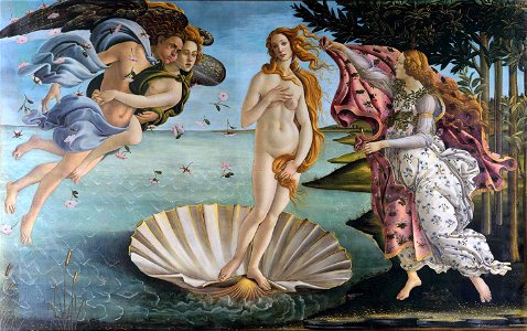 Sandro Botticelli - La nascita di Venere - Google Art ProjectFXD. Free illustration for personal and commercial use.