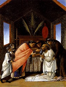 Sandro Botticelli - The Last Communion of St Jerome - WGA2833. Free illustration for personal and commercial use.