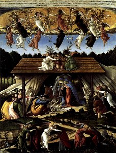 Sandro Botticelli - The Mystical Nativity - WGA2842. Free illustration for personal and commercial use.