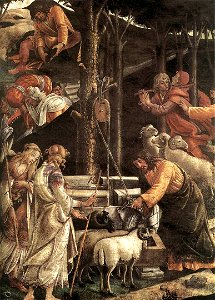 Sandro Botticelli - The Trials and Calling of Moses (detail) - WGA2741